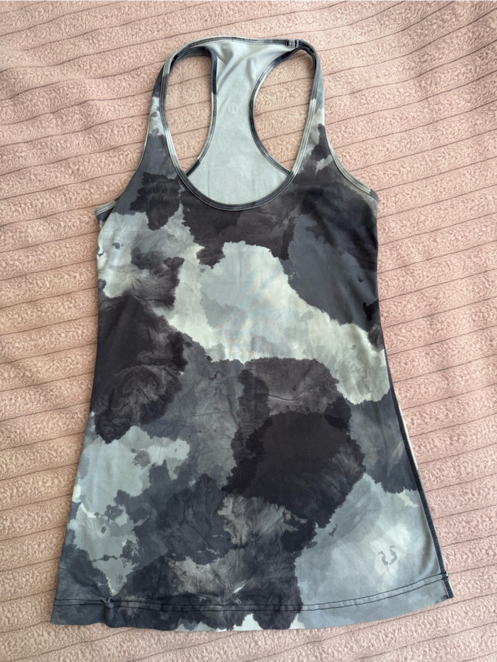 Women's Lululemon Tie-Dye Racerback Tank Top - Black & Gray